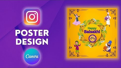 Baisakhi festival Instagram poster design in Canva | Tutorial by DLC Ventures India