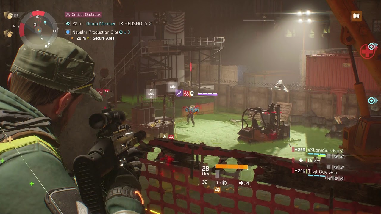 GE Napalm Production Site (1.7) Legendary + Critical Outbreak (Day 1) The Division