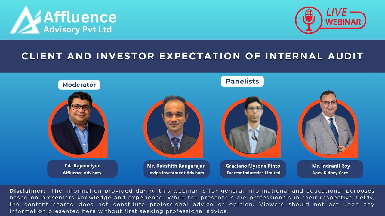 Client and Investor Expectation of Internal Audit | Recorded Webinar#internalaudit