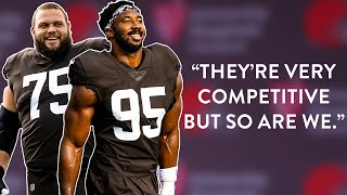 Joel Bitonio and Myles Garrett Press Conference | Cleveland Browns