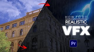 How to Replace SKY with Add VFX Rain/Thunder in Premiere Pro! (& make it REAL)