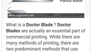 Information about Doctor blade