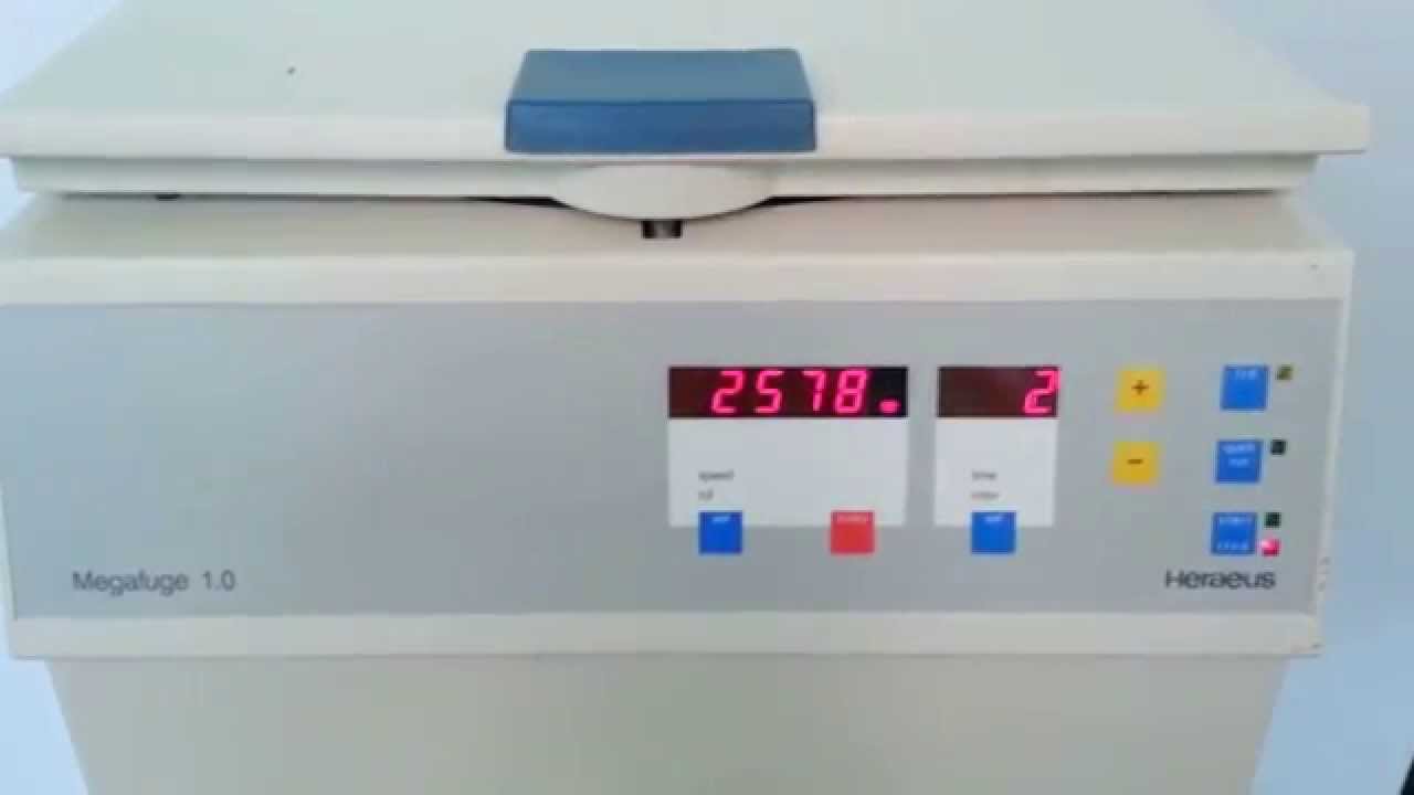 Baxter/Heraeus Megafuge 1.0 Centrifuge Spin-up Demo