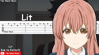 Koe no Katachi OST - Lit Guitar Tutorial
