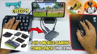 5 in 1 Mobile Gaming Combo For Free Fire & BGMI || Pley Android Games Keyboard Mouse 🔥 Unboxing screenshot 4