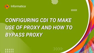 How to Configure CDI to Make Use of Proxy and How to Bypass Proxy