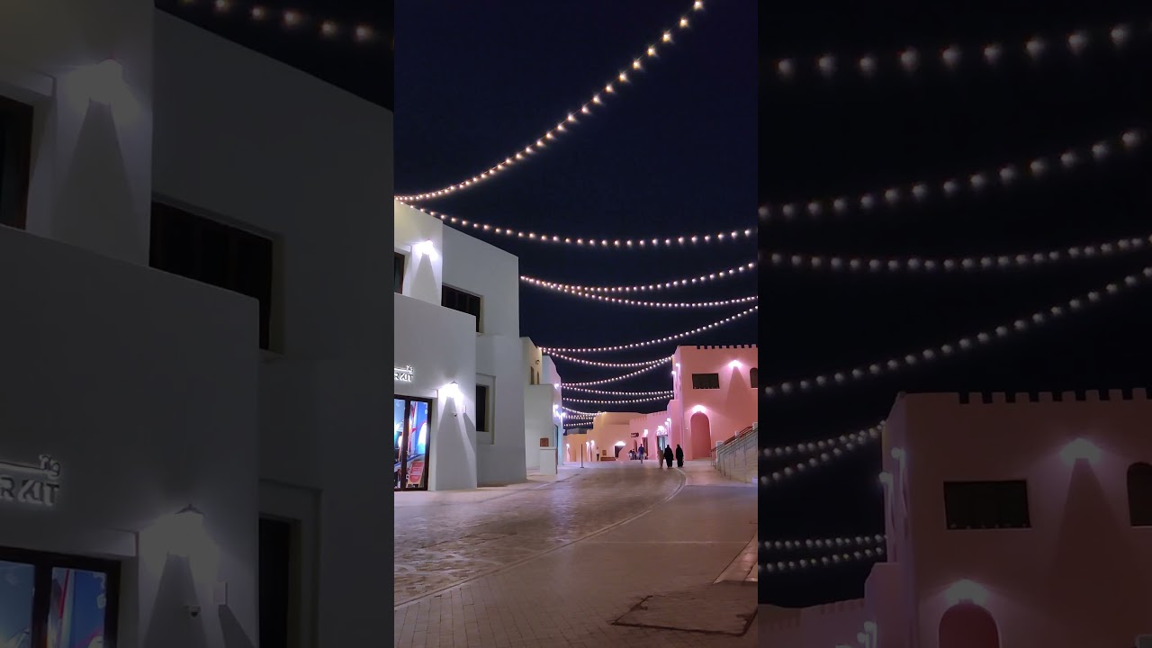 Glows with colorful allure at night