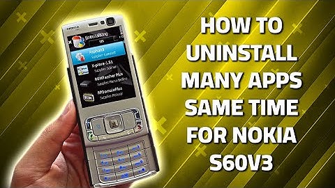 How to uninstall many apps same time for nokia Symbian s60v3