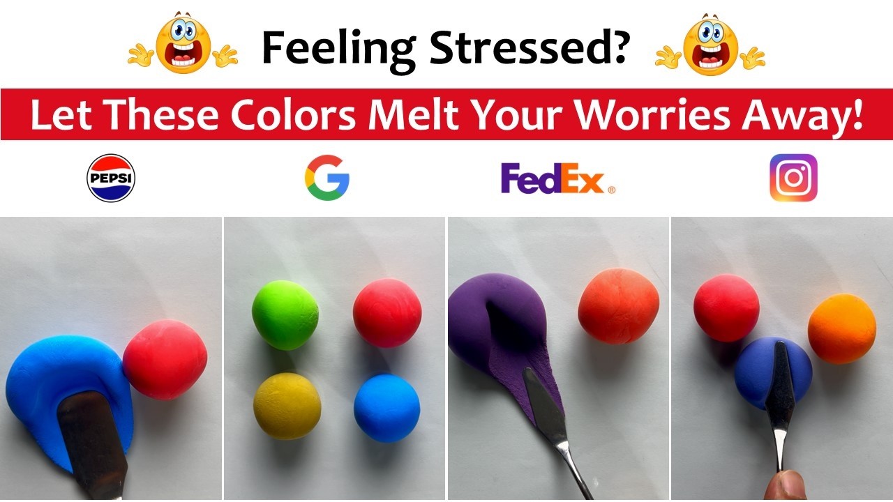 Oddly Satisfying Color Mixing of Famous Logos! 😌✨