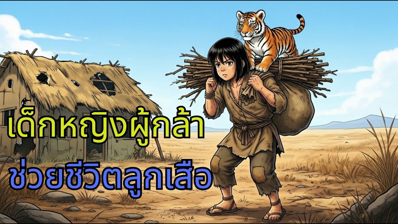 เรื่องราวของเด็กหญิงกำพร้าที่อาศัยอยู่ในบ้านร้างและเลี้ยงดูลูกเสือที่บาดเจ็บ| นิทาน, นิทานพื้นบ้าน I