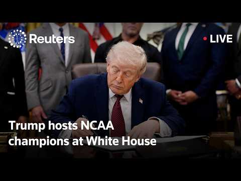 LIVE: Trump hosts NCAA champions