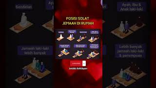 Posisi Solat Jemaah Di Rumah yang perlu kita tahu. #shorts #solat #panduan