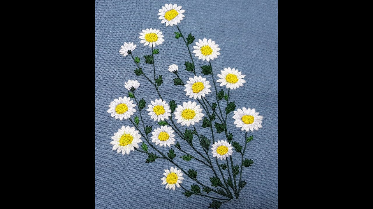 들국화 자수 Wild chrysanthemum embroidery