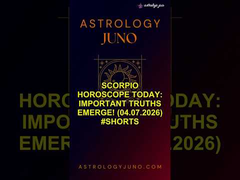 Scorpio Horoscope Today: Important Truths Emerge! (04.07.2026) #Shorts