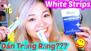 How to Use Teeth Whitening Strips | Thử Dán Trắng Răng Tại Nhà Đơn Giản Review ♡ 🐝