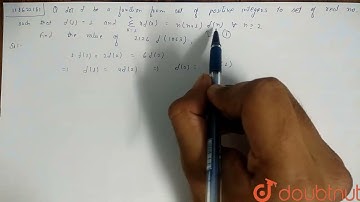 Let f be a function from the set of positive integers to the set of real number such that f(1)=1...