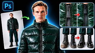 Professional Photoshop Retouching Tutorial | Remove Wrinkles, Clean Zipper & Product Photo Editing screenshot 5