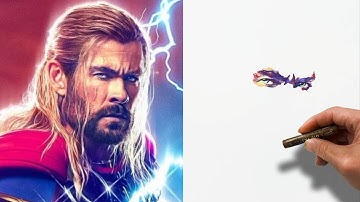 Love and Thunder Montage : How to draw Thor 4  Chris Hemsworth｜EZ EZ