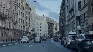 ⁴ᴷ THE REAL RUSSIA IS HERE 🇷🇺 Sunday driving downtown in St. Petersburg, Russia