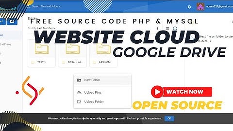 Source Code Web Penyimpanan Cloud - Google Drive Free Download & Cara install | PHP 7.2 & MYSQL