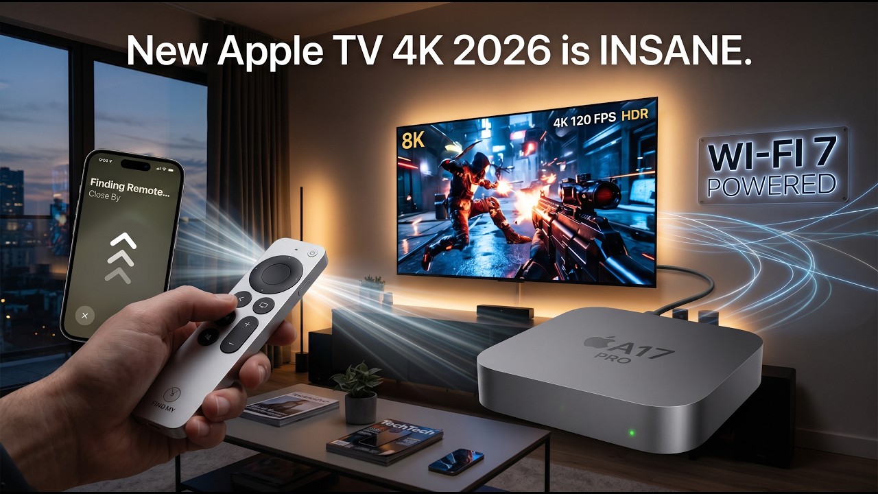 New Apple TV 4K 2026 is INSANE. (A17 Pro, Wi-Fi 7 & Find My Remote