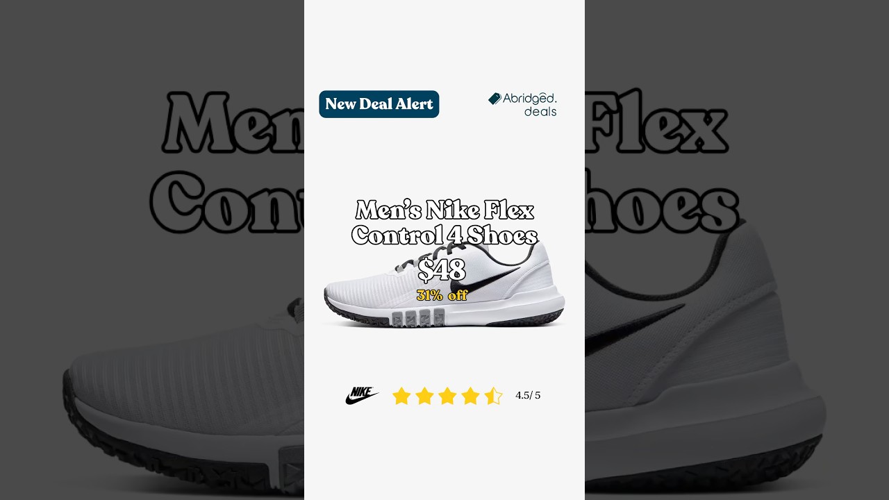 Nike Flex Control 4 – $48 Workout Shoe Deal! 🏋️‍♂️🔥 