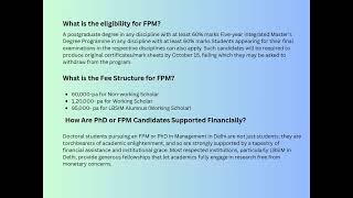 Are a PhD and a Fellow Program in Management FPM the same thing