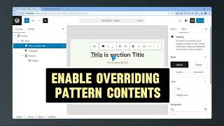 WordPress Tutorial for Beginner to Advance PART 12: WordPress Full Site Editing Patterns