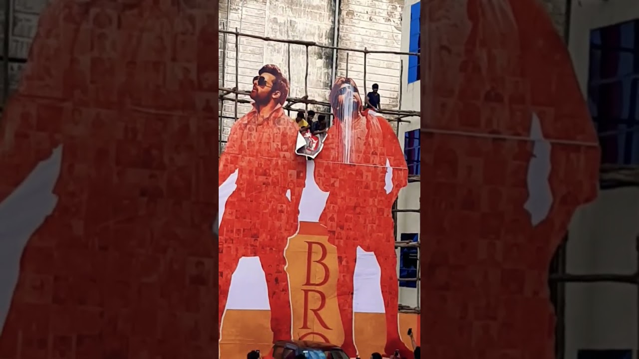 Live: pawan Kalyan Fan's Hungama at sangam Theater | BRO | Pawan Kalayan | Bro 