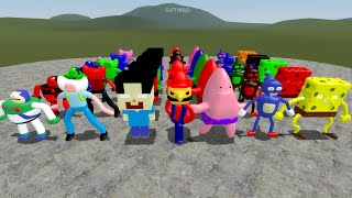 3D Sanic Clones Memes All Colors in Garry's Mod!