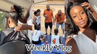 WEEKLY VLOG | Microlink extensions + Dream hair + AAU basketball