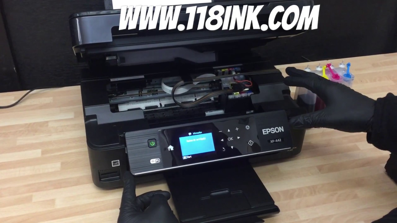 continuous ink system Epson XP-422 - YouTube