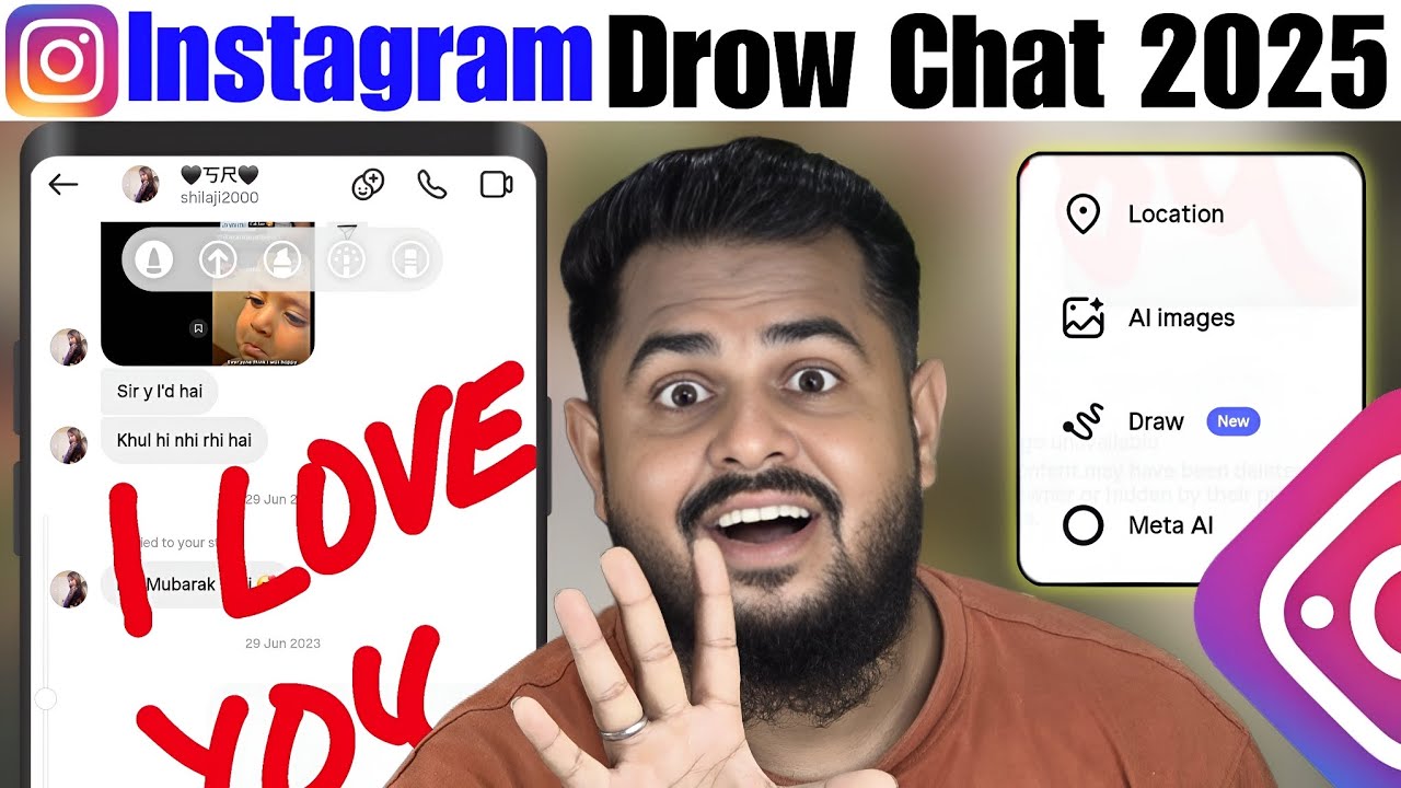 Instagram Chat me Drow Kaise Kare 🔥[ New Update ] How To Drow In ...