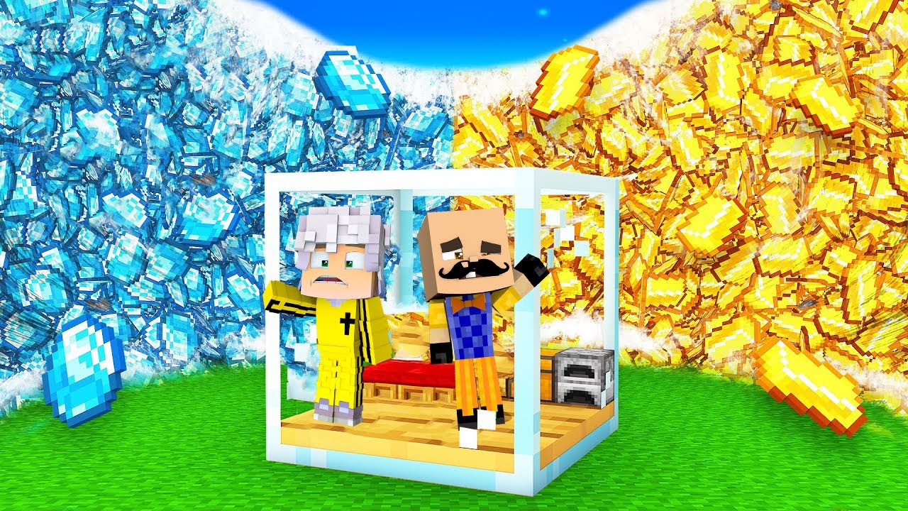 ოქროს ცუნამი VS ალმასის ცუნამი მაინკრაფტში!