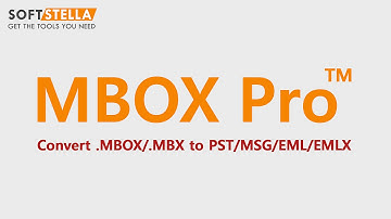 Convert MBOX to PST, MSG, EML & EMLX Files using SoftStella MBOX Pro