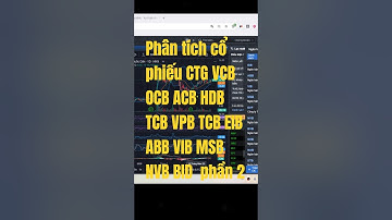 Phân tích cổ phiếu CTG VCB OCB ACB HDB TCB VPB TCB EIB ABB VIB MSB NVB BID  phần 2 #cophieuriemnang
