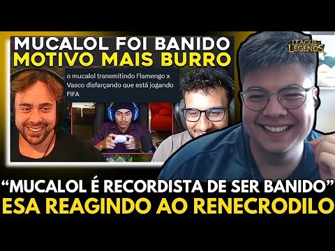 🚨 ELE FEZ DE NOVO! KKKKK "MUCALOL É RECORDISTA DE SER BANIDO" -  ESA REAGE E COMENTA AO @Renecrodilo