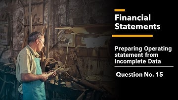 Financial Statements | Preparing Operating statement from Incomplete Data
