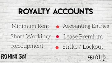 Royalty Accounts in Tamil / Part 1