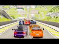 Big ramp jumps with expensive cars 25  beamng drive crashes  destructionnation