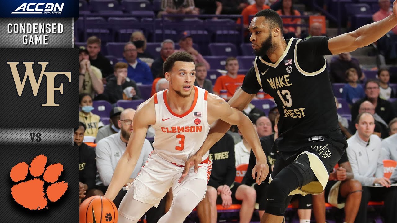 Wake Forest vs. Clemson Condensed Game 202122 ACC Men’s Basketball