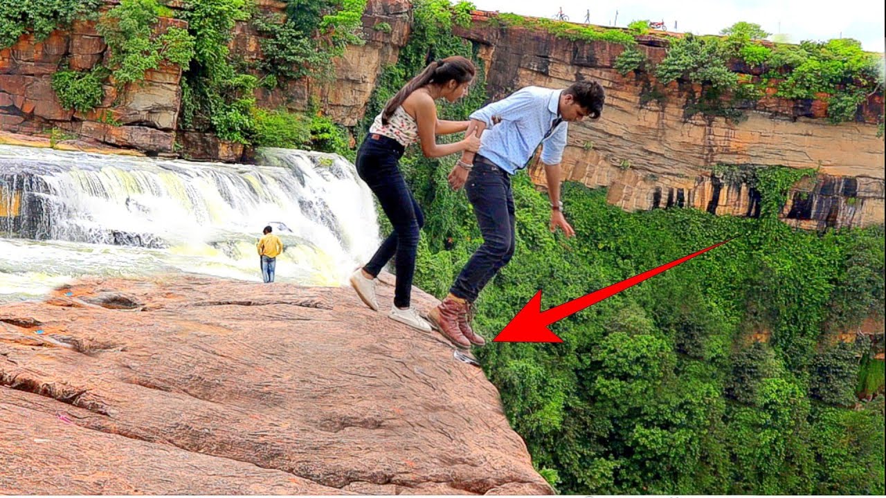 Jumping from the Hill for the  Random Girl //By Sumit Cool dubey 