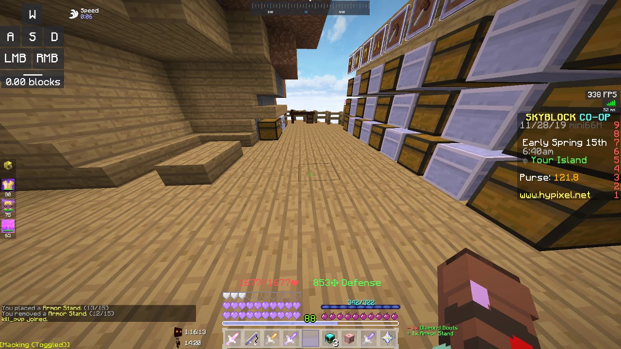 Hypixel Skyblock Armor stand bug - YouTube