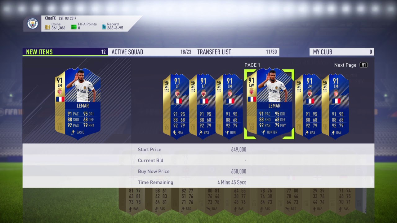 FIFA 18 | I Packed 91 TOTS Lemar!!!