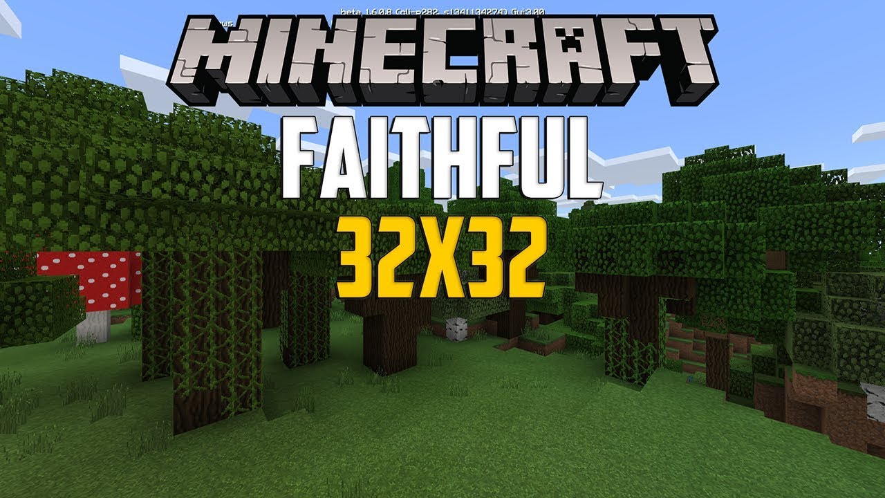 Faithful 32x32 для Minecraft PE 1.6.0.8!