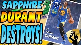 NBA 2K18 MYTEAM SAPPHIRE KEVIN DURANT GAMEPLAY HIGHEST POINTS OF THE YEAR