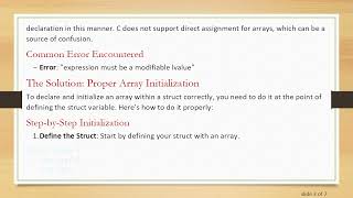 How to Declare an Array in a Struct in C