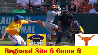 UC Santa Barbara vs #6 Texas Baseball Highlights, 2026 NCAA Regional Site 6 Game 6