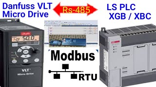 LS/LG PLC XGB/XBC Modbus RTU RS-485 Communication to Danfoss VLT Microdrive Programming Using XG5000