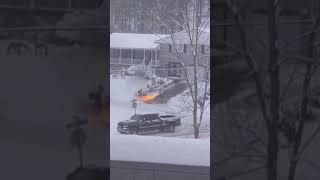 Flamethrower vs Snow #flamethrower